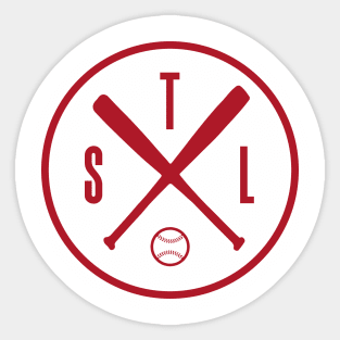 STL baseball Hipster Sticker